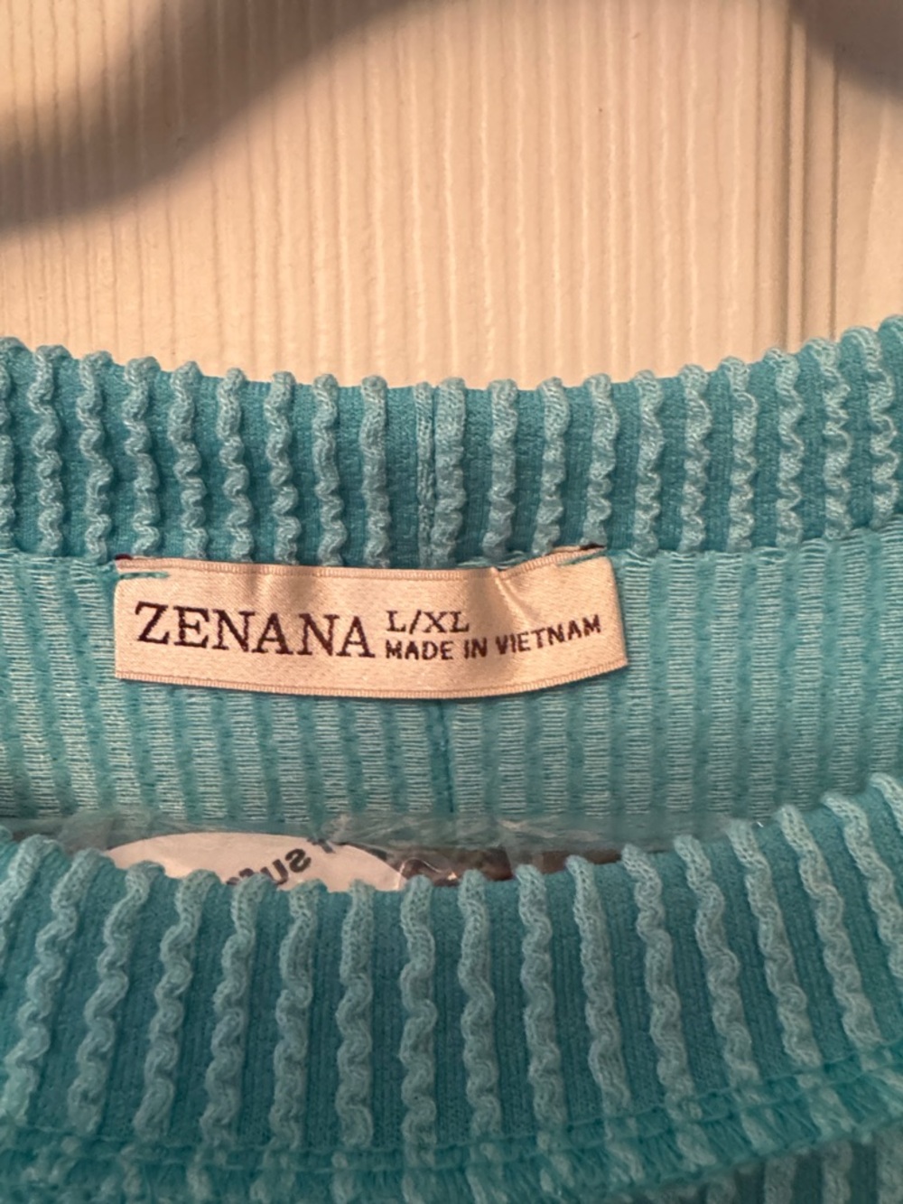Zenana Outfitters Oversized Ribbed Top in Mint Green - Picture 3 of 6
